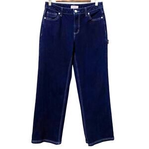 Juicy Couture Dark Wash Womens Jeans Bling Spellout Wide Leg Carpenter 28/7